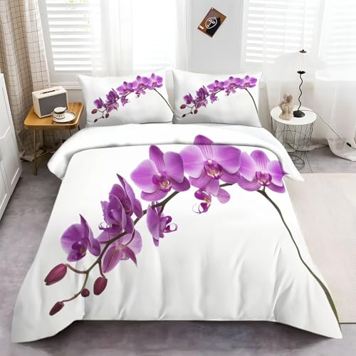 Orchidee Pflanzen Bettwäsche-Set 135 × 200 cm Bettwäsche-Set auf Weiches Mikrofaser-Baumwolle einem Bettbezug + Zwei Kissenbezügen individuell passend Vier Jahreszeiten Schwarz Rosa Orchidee Pflanzen Bettwäsche-Set 135 × 200 cm Bettwäsche-Set auf Weiches Mikrofaser-Baumwolle einem Bettbezug + Zwei Kissenbezügen individuell passend Vier Jahreszeiten Schwarz Rosa von Generic