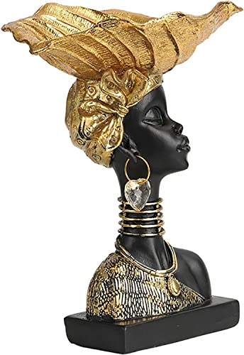 Ornament Art Statue Afrikanische Skulpturen Wohnkultur Handgefertigte Frauen Wohnkultur Kunststück Afrikanische Skulptur Ornamente Geschenk Schwarze Figuren für Jede Heim-/Bürodeko von Generic