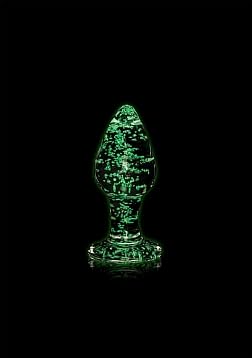 Ouch! Glass Butt Plug Glow in The Dark - Large - Green (Glass, Medium) von Generic
