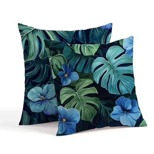 Outdoor Kissen Blau 60x60cm 2er Set Kissenbezug Anlage Beidseitiger Druck kopfkissenbezug Wasserdicht Samt Dekokissen mit Verstecktem Reißverschluss für Herbst Deko Schlafzimmer Geschenke 1Z-659 Outdoor Kissen Blau 60x60cm 2er Set Kissenbezug Anlage Beidseitiger Druck kopfkissenbezug Wasserdicht Samt Dekokissen mit Verstecktem Reißverschluss für Herbst Deko Schlafzimmer Geschenke 1Z-659 von Generic