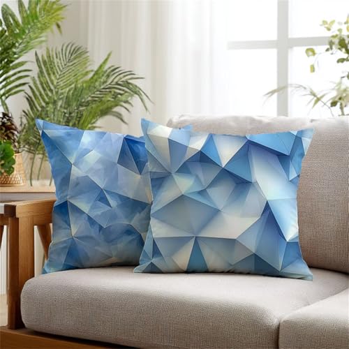 Outdoor Kissen Blau 80x80cm 2er Set Kissenbezug Abstrakt Beidseitiger Druck kopfkissenbezug Wasserdicht Samt Dekokissen mit Verstecktem Reißverschluss für Herbst Deko Schlafzimmer Geschenke 1Z-646 Outdoor Kissen Blau 80x80cm 2er Set Kissenbezug Abstrakt Beidseitiger Druck kopfkissenbezug Wasserdicht Samt Dekokissen mit Verstecktem Reißverschluss für Herbst Deko Schlafzimmer Geschenke 1Z-646 von Generic