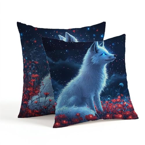 Outdoor Kissen Rot 35x35cm 2er Set Kissenbezug Tier Beidseitiger Druck kopfkissenbezug Wasserdicht Quadrat Leinen Dekokissen, Verstecktem Reißverschluss für Herbst Deko Schlafzimmer Geschenke 1Z-779 Outdoor Kissen Rot 35x35cm 2er Set Kissenbezug Tier Beidseitiger Druck kopfkissenbezug Wasserdicht Quadrat Leinen Dekokissen, Verstecktem Reißverschluss für Herbst Deko Schlafzimmer Geschenke 1Z-779 von Generic