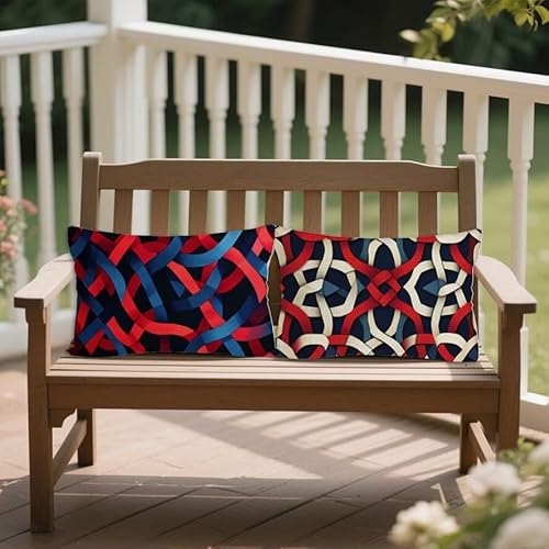 Outdoor Kissen Wetterfest Modern, Outdoor Kissenbezug Gestreift 30x50 cm Dekokissen en Leinen Gartenkissen 2er Set, Kissenhüllen mit Verstecktem Reißverschluss, Garten Terrasse Balkon Dekor T1348 Outdoor Kissen Wetterfest Modern, Outdoor Kissenbezug Gestreift 30x50 cm Dekokissen en Leinen Gartenkissen 2er Set, Kissenhüllen mit Verstecktem Reißverschluss, Garten Terrasse Balkon Dekor T1348 von Generic