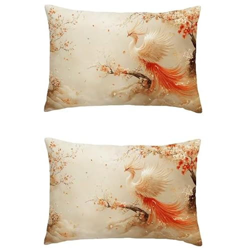 Outdoor Kissen Wetterfest Phoenix Kissenbezug 40x60cm Große Rechteckig Kissen Retro Double Sided Printing Zierkissenbezüge Leinen Couch 2er Set Kissenbezüge für Wohnzimmer Herbst Balkon Deko l-m209 Outdoor Kissen Wetterfest Phoenix Kissenbezug 40x60cm Große Rechteckig Kissen Retro Double Sided Printing Zierkissenbezüge Leinen Couch 2er Set Kissenbezüge für Wohnzimmer Herbst Balkon Deko l-m209 von Generic