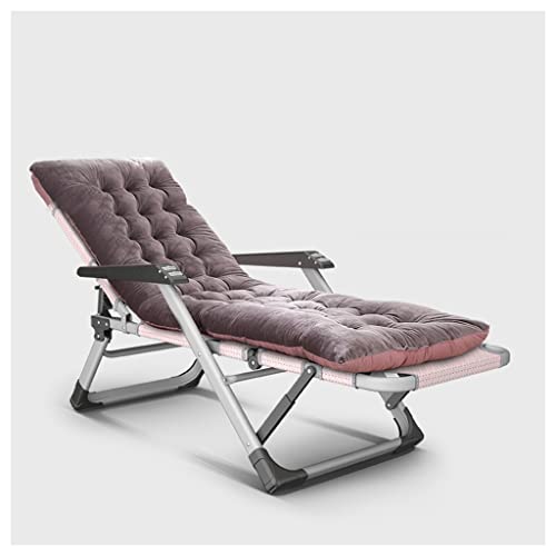 Outdoor Lounge Chairs Klappbar, Wohnzimmerstühle Moderner, Verstellbarer Zero Gravity Stuhl Oversized mit Kissen Weiches Kissen gepolsterter Camping-Liegestuhl für Terrasse Pool Rasen Deck von Generic