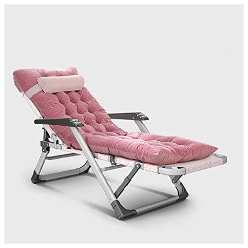 Outdoor Lounge Chairs Klappbar, Wohnzimmerstühle Moderner, Verstellbarer Zero Gravity Stuhl Oversized mit Kissen Weiches Kissen gepolsterter Camping-Liegestuhl für Terrasse Pool Rasen Deck von Generic