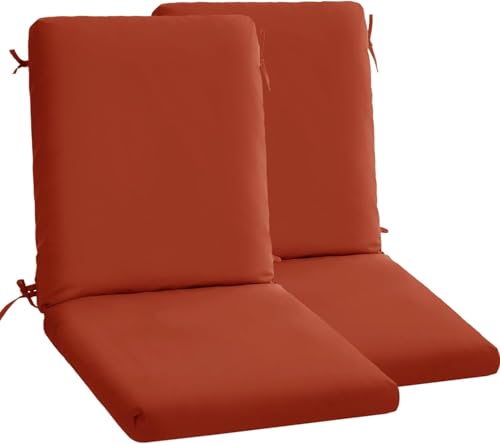 Outdoor Patio Stuhl Kissen für Gartenmöbel, wasserdicht, mit Krawatten, Sitzkissen für Outdoor, Esszimmer Stuhl(Rust) von Generic