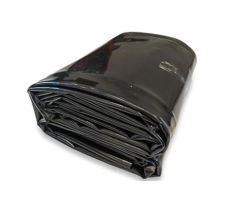 Outdoor Teichfolie Fischteich Undurchlässige Membran Dach Wasserdicht Und Auslaufsicher Schwarz HDPE Matte 0,5mm Dicke(4x8m) von Generic
