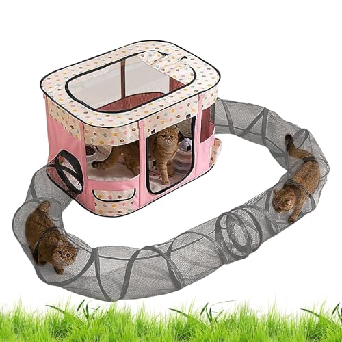 Outdoor-Tunnel Katzengehege - Spielstall Für Kleine Tiere,Einfach Zu Aufstellen Geräumiger Spielplatz Für Katzen Garten Terrasse Rasen Outdoor-Tunnel Katzengehege - Spielstall Für Kleine Tiere,Einfach Zu Aufstellen Geräumiger Spielplatz Für Katzen Garten Terrasse Rasen von Generic