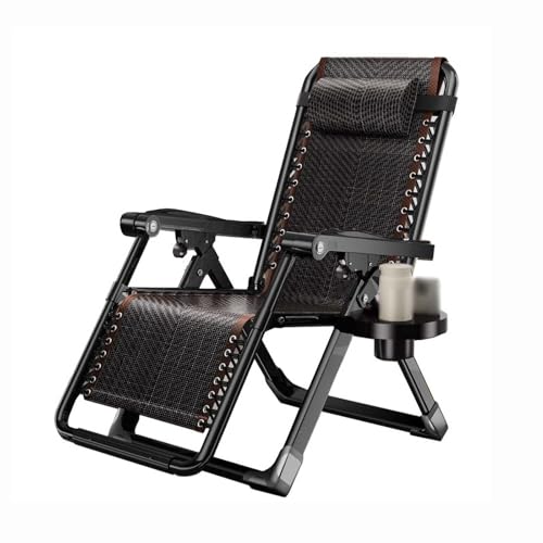 Outdoor-Zero-Gravity-Stuhl mit Verstellbarer Kopfstütze Klappbarer Sonnenliege Liege für Patio Pool Deck Garden Maximale Tragfähigkeit 300 kg wetterbeständig (Farbe: A) von Generic