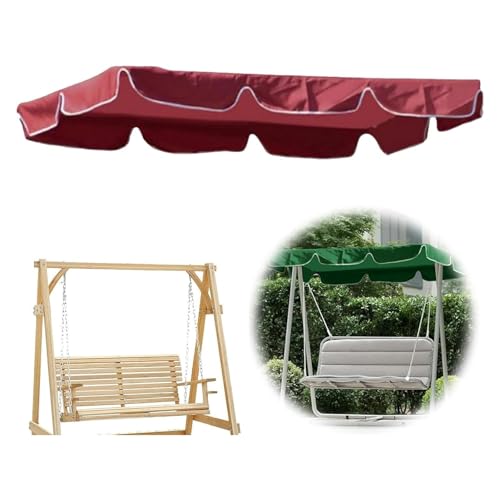 Outdoor for Schaukelüberdachung Ersatz for 2 Oder 3 Sitzer, wasserdichte Abdeckung for Garten for Schaukelstühle, Einfache Installation(Red) von Generic