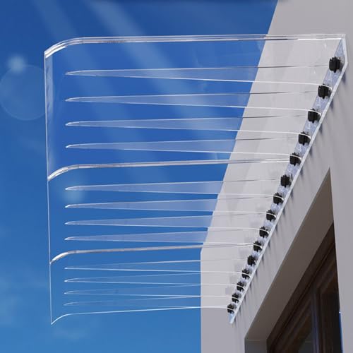 PC-Fenstermarkise for Den Außenbereich, Verdeckte Terrassenüberdachung mit Spleißkonstruktion for Eingang, Balkon, Terrasse und Café(3 Stück) von Generic