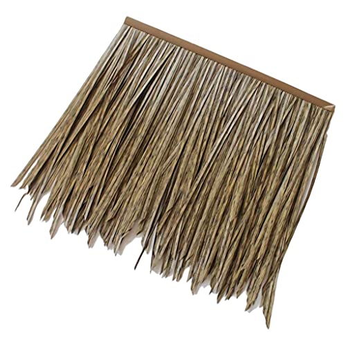 PE Simulation Thatch Tile Dach Kunststoff Fell Gras Künstliche Stroh PVC Fake Thatch Bauernhof Weingut Langlebig Für Die Dekoration Pavillon Villa Dach 0.5X0.5m(1.64X1.64ft)(Yellow e,2pcs) von Generic