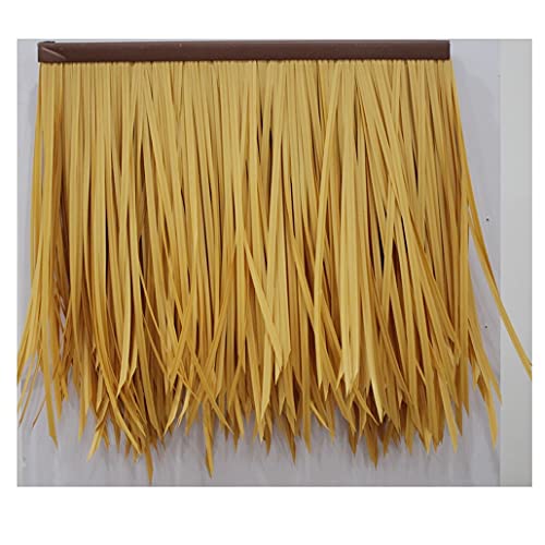 PE Simulation Thatch Tile Roof Plastic Fur Grass Artificial Straw PVC Fake Thatch Farm Winery Wooden House Gazebo For Hawaiian Feel Bar Seaside Man-Made Thatch(Yellow d,30pcs) von Generic