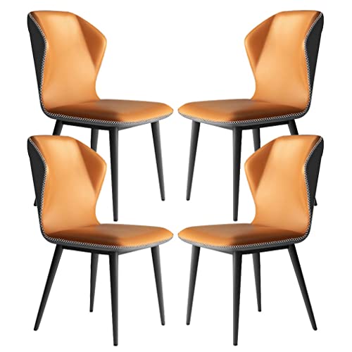 PU Leder Küche Esszimmer Stühle Set Von 4 Schlafzimmer Zimmer Balkon Sofa Stuhl Carbon Stahl Stuhl Beine von Generic