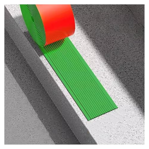 PVC-Boden-Übergangsstreifen, Breite 3–10 cm, selbstklebende Bodenbelag, für sicheren Schutz und Dekoration (grün, 3 cm) von Generic