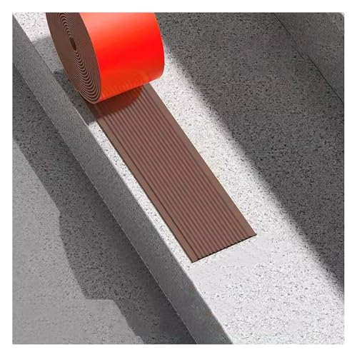 PVC-Bodenübergangsstreifen, Breite 3–10 cm, selbstklebende Bodenbelag, für sicheren Schutz und Dekoration (Kaffee, 3 cm) von Generic