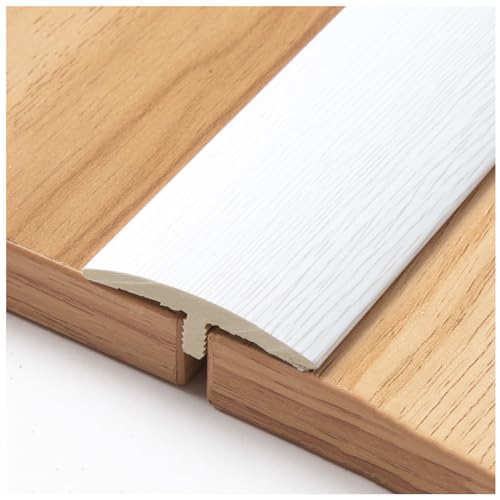 PVC Bodenübergangsstreifen Übergangsleiste Teppichkantenleiste Laminat Türleiste Bodenleiste – Breite: 43,0 Mm(White) von Generic