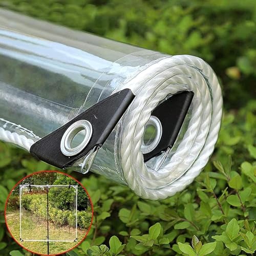 PVC Transparent Wasserdichtes Tuch Plane Balkon Sonnenschutz Terrasse Zaun Anti-Aging-Isolierung, Clear, 6mx10m PVC Transparent Wasserdichtes Tuch Plane Balkon Sonnenschutz Terrasse Zaun Anti-Aging-Isolierung, Clear, 6mx10m von Generic