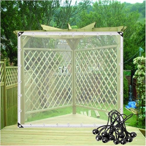 PVC Transparente Plane Mit Ösen Glasplanen Winddicht 0,35 Mm Dick Durchsichtige Hochleistungsplane Für Terrassengärten Und Kindergärten, Wxh, 1x2.5m/3.28x8.2ft PVC Transparente Plane Mit Ösen Glasplanen Winddicht 0,35 Mm Dick Durchsichtige Hochleistungsplane Für Terrassengärten Und Kindergärten, Wxh, 1x2.5m/3.28x8.2ft von Generic