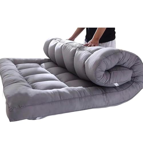Pad Klappmatratze Tragbare Tatami Japanische Futonmatte Für Liege Gästebett Campingcouch Doppelboden Ideal (Größe: 180x200cm) (Eine Farbe 100x200cm) von Generic