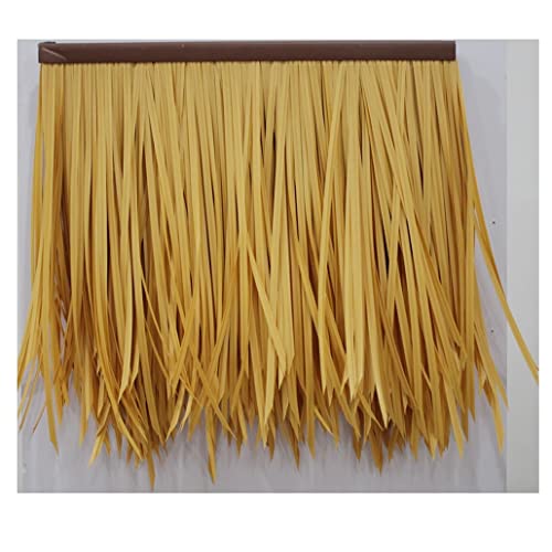 Palm Leaf Simulation Thatch Fliese Kunststoff Haar Gras Feuerhemmend Künstliche Stroh Gazebo Dachdekoration Nongjia Holzhaus Gefälschte Stroh, (Size : 20pcs)(Yellow1,8pcs) von Generic