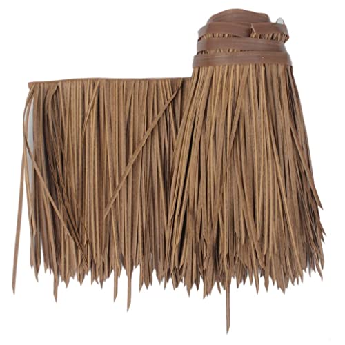 Palm Simulation Strohfliesen Künstliche Strohdach Strohrollen Künstliche PVC Thatch Roll Künstliche Thatch Langlebige Stroh Gefälschte Stroh Für Bar Hut Restaurant(Yellow c,0.5x8m/1.64X26.2ft) von Generic