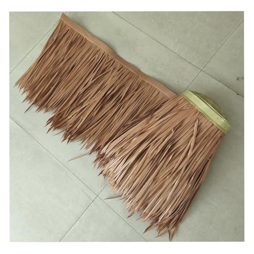 Palm Simulation Strohfliesen Künstliche Strohdach Strohrollen Künstliche PVC Thatch Roll Künstliche Thatch Langlebige Stroh Gefälschte Stroh Für Bar Hut Restaurant(Yellow g,0.5x30m/1.64X98.4ft) von Generic
