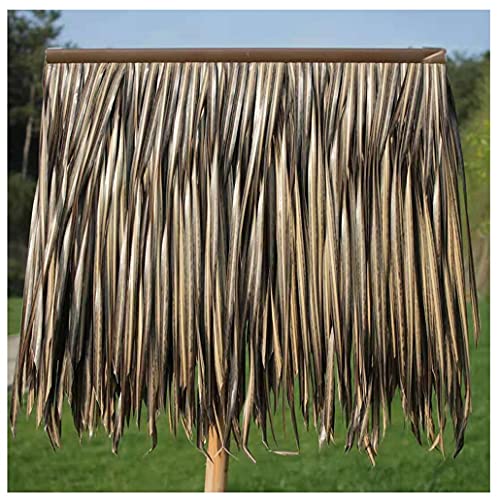 Palm Thatch Flammhemmend Künstliche Reetdachziegel Kunststoff Imitiertes Stroh Dach Imitiertes Stroh Imitierte Reet Kunststoff Fell-0.5x0.5/Stk (Farbe: Gelb A)(Yellow a,4pcs) von Generic