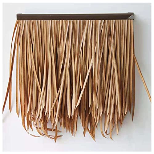 Palm Thatch Flammhemmend Künstliche Reetdachziegel Kunststoff Imitiertes Stroh Dach Imitiertes Stroh Imitierte Reet Kunststoff Fell-0.5x0.5/Stk (Farbe: Gelb A)(Yellow b,10pcs) von Generic