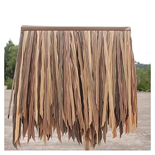 Palm Thatch Flammhemmend Künstliche Reetdachziegel Kunststoff Imitiertes Stroh Dach Imitiertes Stroh Imitierte Reet Kunststoff Fell-0.5x0.5/Stk (Farbe: Gelb A)(Yellow c,6pcs) von Generic