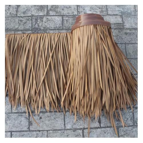 Palm Thatch Läufer Roll Künstliche Thatch Fliese Kunststoff Thatch Künstliche Für Park Seaside Scenic Spot Dekoration Stroh Dach Für Sonnenschirme, Parklandschaften(Yellow d,0.5x2m/1.64X6.56ft) von Generic