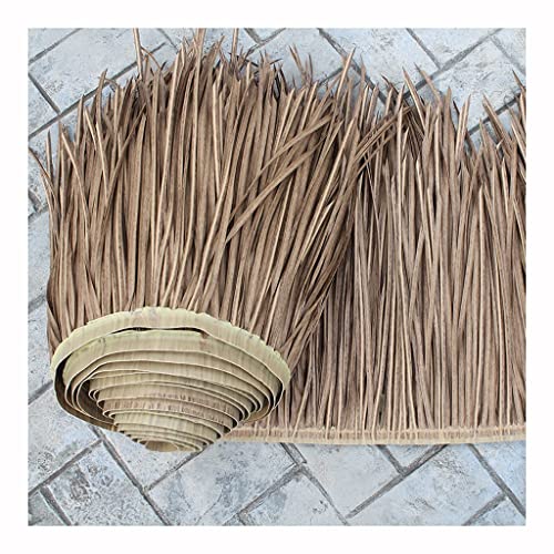 Palm Thatch Roll Artificial Thatch Tile Simulation Thatch Tile Kunststoff PE Strohdach Reethaus Reetdachschuppen Holzhaus Pavillon Dekoration Künstliche Strohrolle(Yellow b,0.5x1m/1.64X3.28ft) von Generic