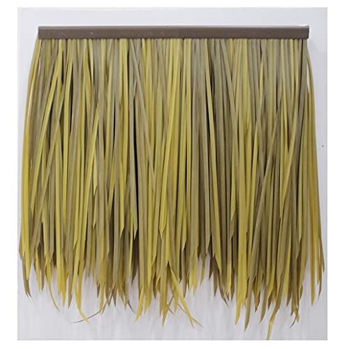 Palm Thatch Roll Fake Thatch Simulation Thatch Fliese Umweltschutz PE Kunststoff Stroh Dekoration Feuerfest Und Schwer Entflammbar Thatch Roll, 10pcs(Yellow a,2pcs) von Generic