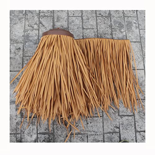 Palm Thatch Roll Fake Thatch Simulation Thatch Fliesen Fake Thatch Durable Thatched Hausdach Holzhaus Dekoration Cottages Zeitungskiosk Scenic(Yellow e,0.5x6m/1.64X19.7ft) von Generic