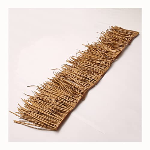 Palm Thatch Roll Fake Thatch Simulation Thatch Tile Umweltschutz PE Kunststoff Stroh Reetdach Holzhaus Dekoration Flammenhemmend Thatch Roll(Yellow e,0.5x20m) von Generic