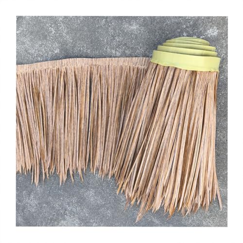 Palm Thatch Roll Fake Thatch Simulation Thatch Tile Umweltschutz PE Kunststoff Stroh Reetdach Holzhaus Dekoration Für Hawaiian Feel Bar Seaside(Yellow a,0.5x1m/1.64X3.28ft) von Generic