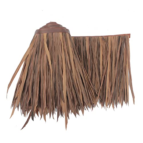 Palm Thatch Roll Fake Thatch Simulation Thatch Tile Umweltschutz PE Kunststoff Stroh Reetdach Holzhaus Dekoration Für Hawaiian Feel Bar Seaside(Yellow e,0.5x2m/1.64X6.56ft) von Generic
