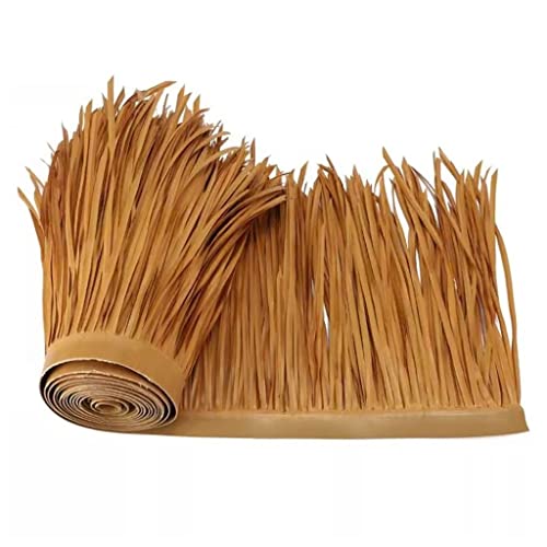 Palm Thatch Roll Fake Thatch Simulation Thatch Tile Umweltschutz PE Kunststoff Stroh Reetdach Holzhaus Dekoration Für Sonnenschirme, Parklandschaften, Hotels(Yellow a,0.5x15m/1.64X49.2ft) von Generic