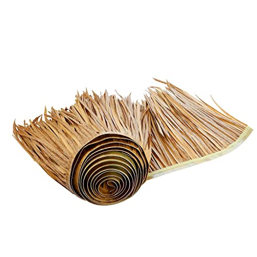 Palm Thatch Roll Fake Thatch Simulation Thatch Tile Umweltschutz PE Kunststoff Stroh Reetdach Holzhaus Dekoration Für Sonnenschirme, Parklandschaften, Hotels(Yellow d,0.5x2m/1.64X6.56ft) von Generic