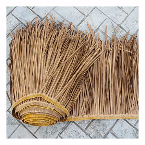 Palm Thatch Roll Fake Thatch Simulation Thatch Tile Umweltschutz PE Kunststoff Stroh Reetdach Holzhaus Dekoration Für Sonnenschirme, Parklandschaften, Hotels(Yellow e,0.5x15m/1.64X49.2ft) von Generic