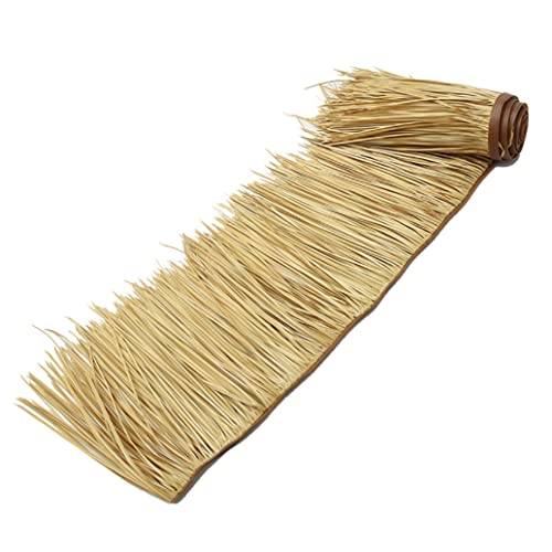 Palm Thatch Roll Palm Thatch Simulation Thatch Roll Artificial Fake Straw PE Plastic Runner Roll Flame Retardant For Roof Tiki Bar Garden Patio Gazebos Farms Decoration(Yellow c,0.5x2m/1.64X6.56ft) von Generic