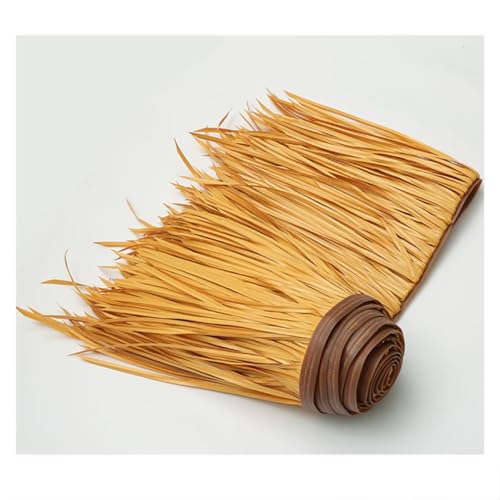 Palm Thatch Rolle Palm Thatch Runner Rolle Mexican Style Stroh Dach Thatch Dächer Entenrollo Gras Für Tiki Bar Hütte Garten Terrasse Schirm Abdeckungen Zaun Party(Yellow g,0.5x20m/1.64X65.6ft) von Generic