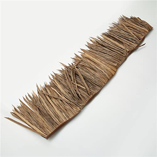 Palm Thatch Rollen Simulation Thatch Fliese Kunststoff Haar Gras Feuerhemmend Künstliche Stroh Gazebo Dachdekoration Nongjia Holzhaus Gefälschte Stroh(Yellow b,0.5x15m) von Generic