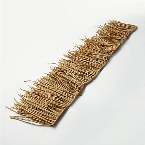 Palm Thatch Rollen Simulation Thatch Fliese Kunststoff Haar Gras Feuerhemmend Künstliche Stroh Gazebo Dachdekoration Nongjia Holzhaus Gefälschte Stroh(Yellow b,0.5x30m) von Generic