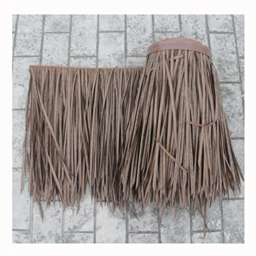 Palm Thatch Rollen Simulation Thatch Fliese Kunststoff Haar Gras Feuerhemmend Künstliche Stroh Gazebo Dachdekoration Nongjia Holzhaus Gefälschte Stroh(Yellow c,0.5x30m/1.64X98.4ft) von Generic
