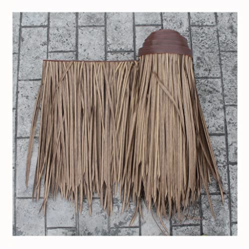 Palm Thatch Rollen Simulation Thatch Fliese Kunststoff Haar Gras Feuerhemmend Künstliche Stroh Gazebo Dachdekoration Nongjia Holzhaus Gefälschte Stroh(Yellow e,0.5x4m/1.64X13.1ft) von Generic
