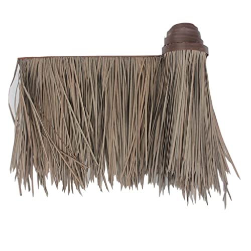Palm Thatch Rollen Simulation Thatch Tile Künstliche Strohhalle Robuste Künstliche Strohdecke Für Die Dachdekoration Auf Dem Bauernhof Stroh Pavillon Cottages(Yellow e,0.5x1m/1.64X3.28ft) von Generic