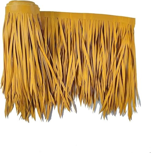Palm Thatch Rolls 16,4 X 3,28 Ft Synthetische Reetdacheindeckung Für Tiki Bar, Langlebige Reetdach Palm Thatch Roll, Tiki Hut Gras Dach Regenschirm Abdeckung Mini Bar Dach Un, Yellow C, 0.5x10m von Generic
