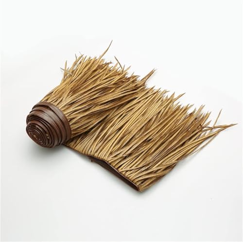 Palm Thatch Rolls 16,4 X 3,28 Ft Synthetische Reetdacheindeckung Für Tiki Bar, Langlebige Reetdach Palm Thatch Roll, Tiki Hut Gras Dach Regenschirm Abdeckung Mini Bar Dach Un, Yellow D, 0.5x1m von Generic